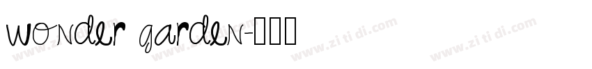 wonder garden字体转换